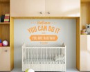 Believe You Can Quotes Wall Decal Motivational Vinyl Art Stickers